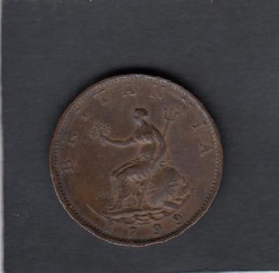 Beschrijving: 1/2 Penny GEORGIUS III 